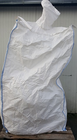 20191120_092741 po obróbce Worki Big Bag 1,95 R po jednorazowym transporcie ryżu preparowanego, lej góra dół